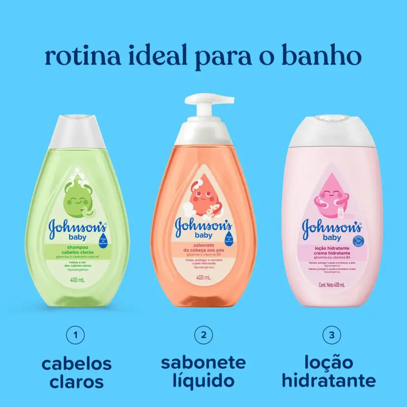 Shampoo Johnson's Baby Cabelos Claros com 400ml