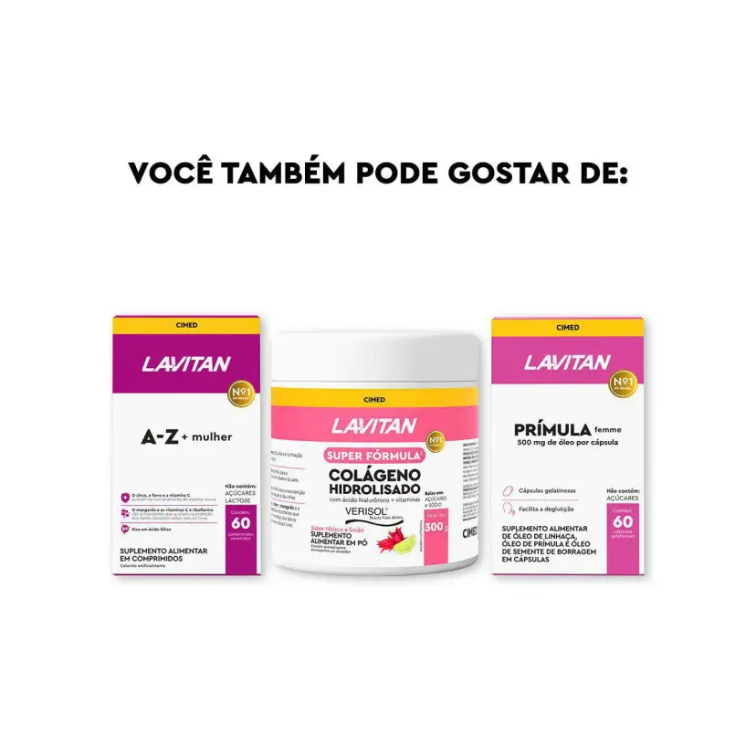 Polivitamínico Lavitan Cabelos e Unhas 60 cápsulas